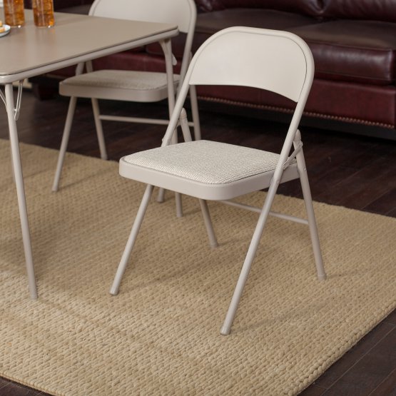 Sudden Comfort 5 Piece Card Table Set With Single Padded Seat And